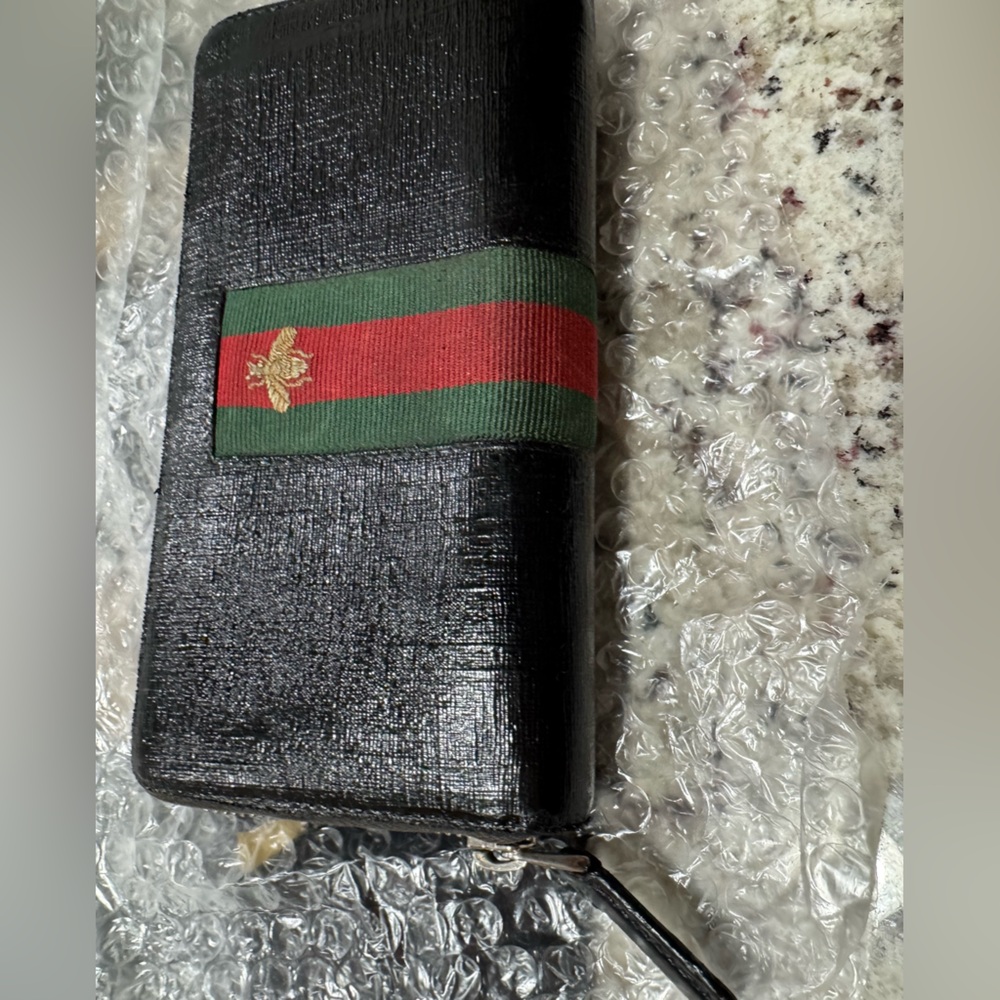 Gucci Black Green Wallet vintage - Picture 14 of 14